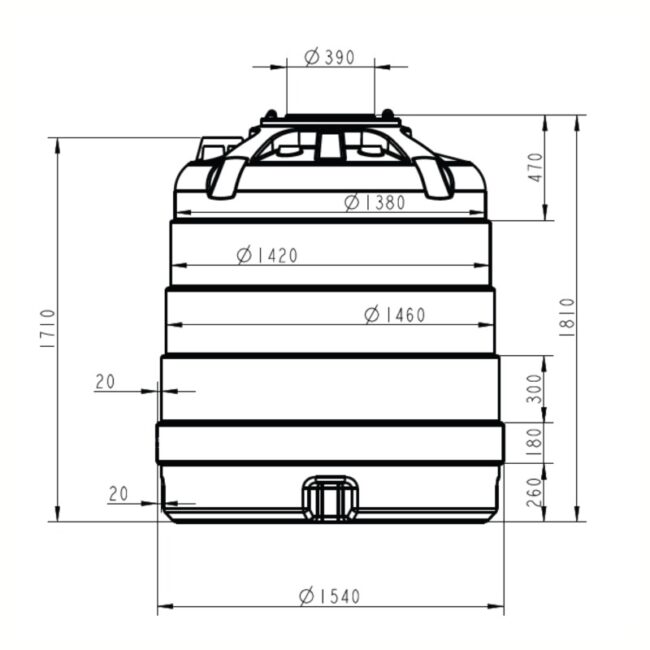 Zbiornik na deszczówkę naziemny JFC WR 2500 L Ekofabryka