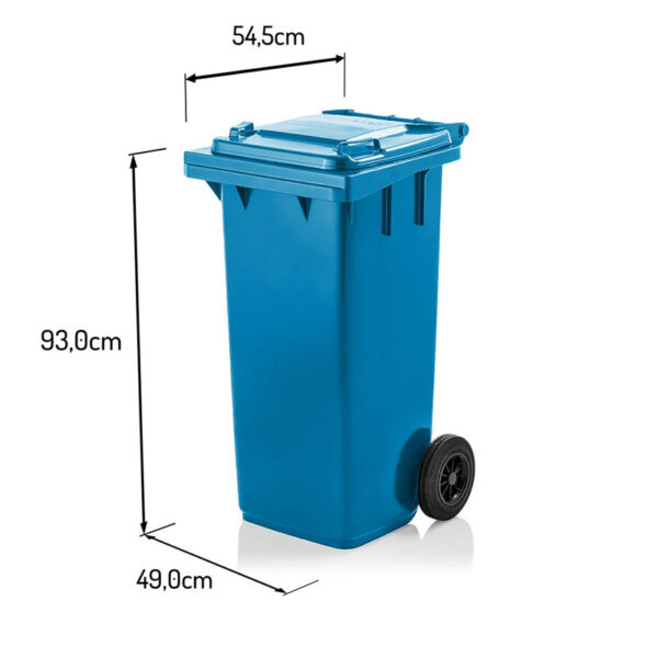 Pojemnik na odpady komunalne WEBER 120 niebieski wymiary