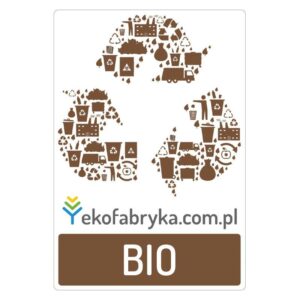 Naklejka na pojemnik do segregacji bio 10 x15