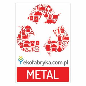 Naklejka na pojemnik do segregacji metal 10 x15