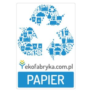 Naklejka na pojemnik do segregacji papier 10 x15