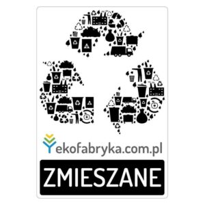Naklejka na pojemnik do segregacji zmieszane10 x15