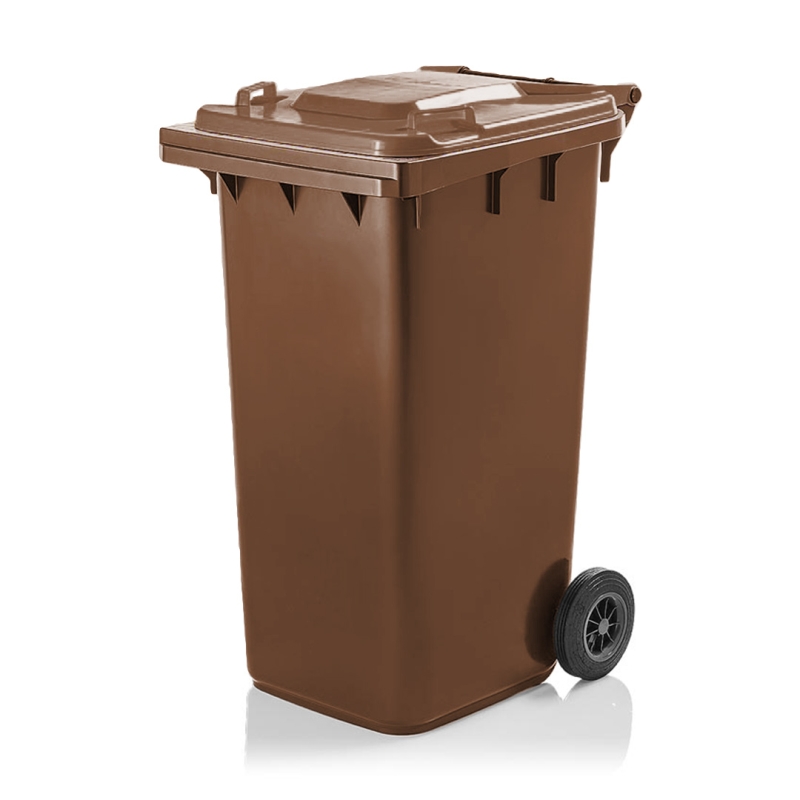 Pojemnik na odpady komunalne WEBER 240 L - brązowy