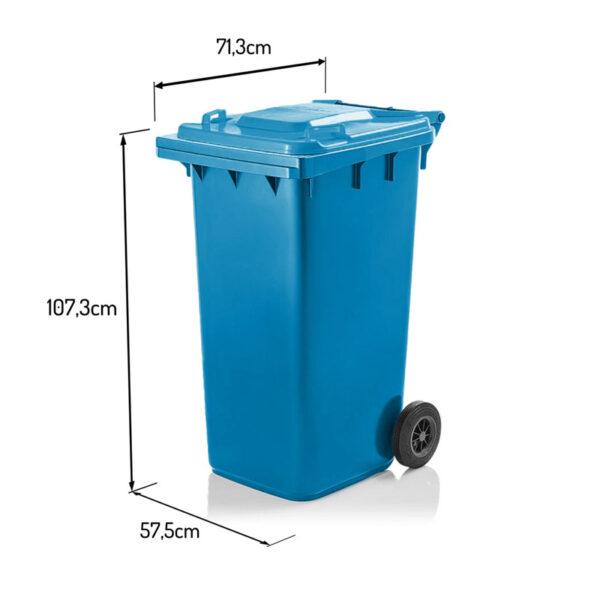 Pojemnik na odpady WEBER 240 niebieski wymiar