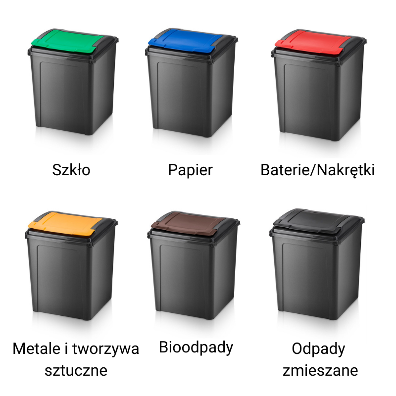 Kosz do segregacji odpadów SORTIGO 50 różne warianty kolorystyczne klap