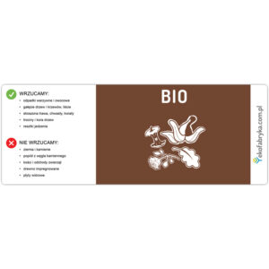 Naklejka zewnętrzna na pojemnik EDUZLEPA 80x30 bio
