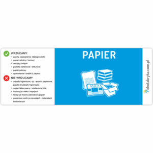 Naklejka zewnętrzna na pojemnik EDUZLEPA 80x30 papier