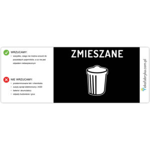 Naklejka zewnętrzna na pojemnik EDUZLEPA 80x30 zmieszane Naklejka zewnętrzna na pojemnik EDUZLEPA 80x30 zmieszane