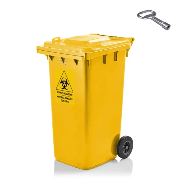 Pojemnik na odpady medyczne WEBER MED 240 żółty