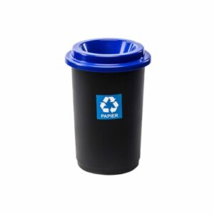 Kosz do segregacji odpadów PLAFOR ECOBIN 50 L z zielonym otworem wrzutowym