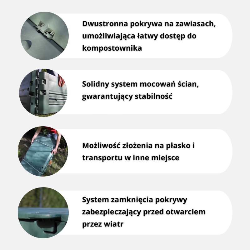 kompostownik ogrodowy ECO-KING 400 zalety