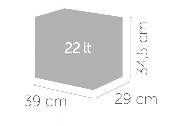 Kompletny zestaw do segregacji odpadów ECOBOX SET 5×22 wymiary