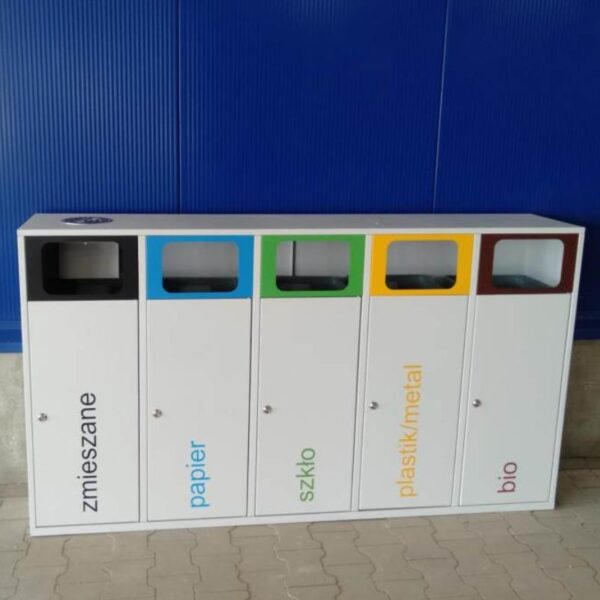 Stacja do segregacji odpadów ROSA KOLOR LID 3x80