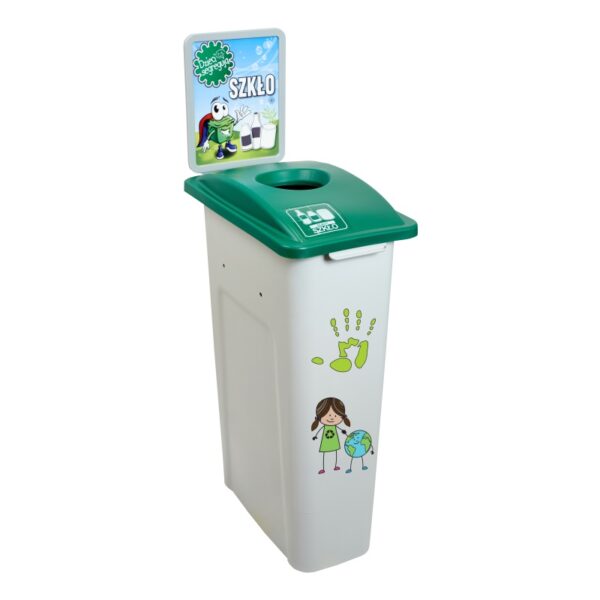 Zestaw do segregacji odpadów WASTE WATCHER KIDZ 3×87 zielony