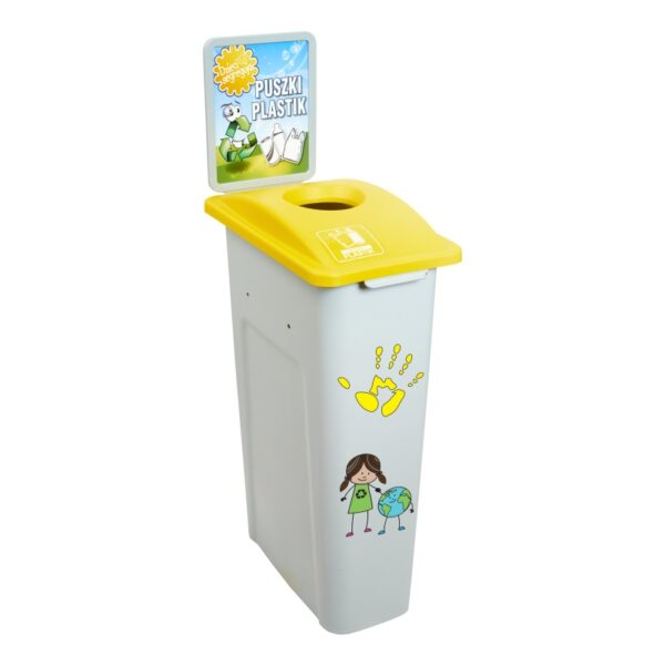 Pojemnik do segregacji odpadów WASTE WATCHER KIDZ 87 żółty