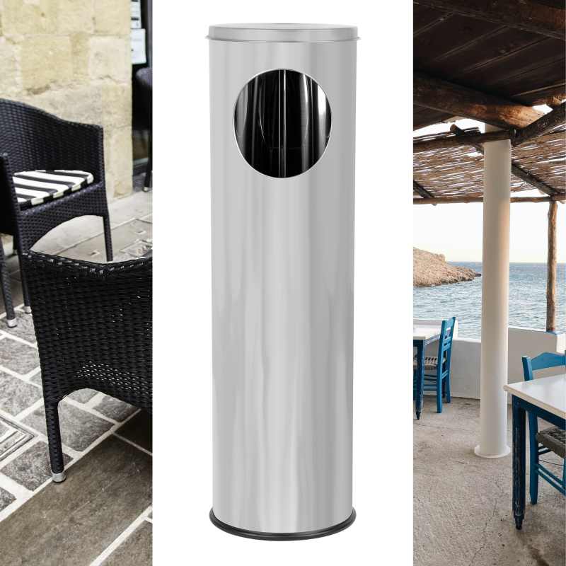 Koszopopielnica ze stali nierdzewnej CIGARETTE PILLAR INOX 15 - otoczenie