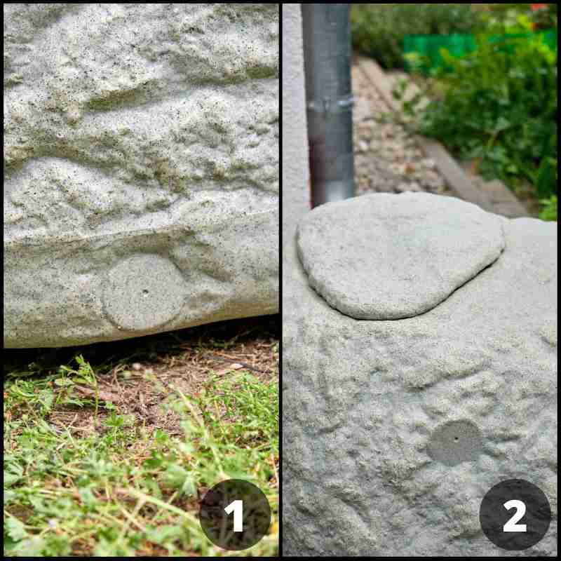 Zbiornik na deszczówkę imitujący skałę BOULDER 500l detal