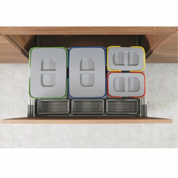 Kosz szafkowy do segregacji PRAKTIK80 2x15 2x7l idealny do szuflady kuchennej