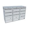 Obudowa na pojemnik komunalny COVER GRAY 3x120 L - stalowy