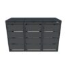 Obudowa na pojemniki komunalne COVER GRAY 3x120 L - front