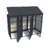 Obudowa na pojemniki komunalne COVER GRAY 3x120 L - tył