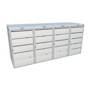 Obudowa na pojemniki komunalne COVER GRAY 4x240 L - RAL 9006