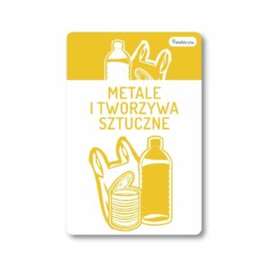Naklejka do segregacji śmieci WLEPA PIKTO 10 x 15 cm metale i tworzywa sztuczne