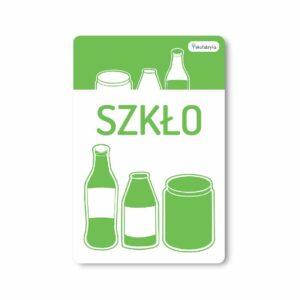 Naklejka do segregacji śmieci WLEPA PIKTO 10 x 15 cm szkło