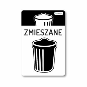 Naklejka do segregacji śmieci WLEPA PIKTO 10 x 15 cm zmieszane