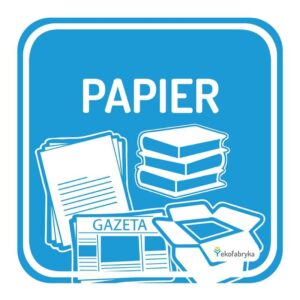 Naklejka na kosz do segregacji odpadów WLEPA KWADRAT 20 x 20 cm papier