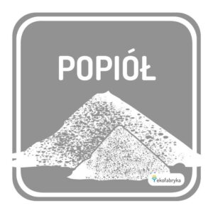 Naklejka na kosz do segregacji odpadów WLEPA KWADRAT 20 x 20 cm popiół