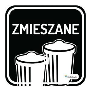 Naklejka na kosz do segregacji odpadów WLEPA KWADRAT 20 x 20 cm zmieszane Naklejka na kosz do segregacji odpadów WLEPA KWADRAT 20 x 20 cm zmieszane