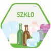 Naklejka na kosz do segregacji odpadów dla dzieci 18 x 20 cm zielona