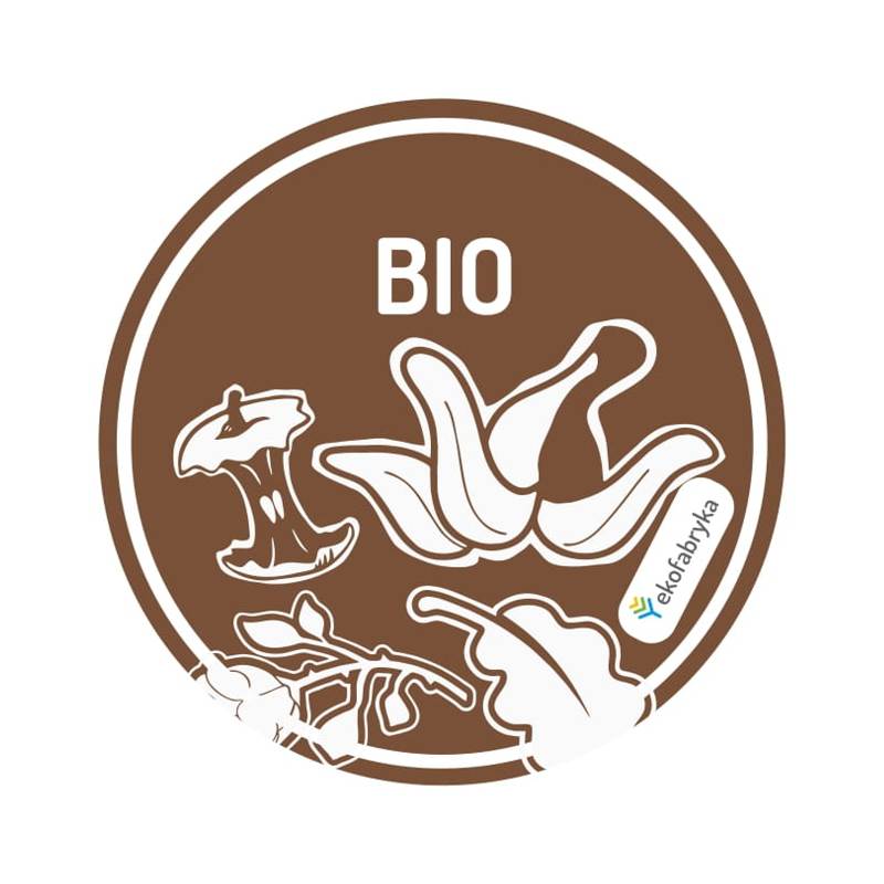 Naklejka na śmeitnik okrągła WLEPA DOT 8cm średnicy bio Naklejka na śmeitnik okrągła WLEPA DOT 8cm średnicy bio