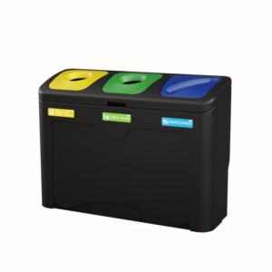 Stacja do segregacji odpadów TUDEKS MINIMAL 3X50 L czarny