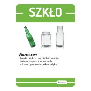 Naklejka do segregacji odpadów ze zdjęciami, edukacyjna EDUZLEPA REAL A4 szkło Naklejka do segregacji odpadów ze zdjęciami, edukacyjna EDUZLEPA REAL A4 szkło