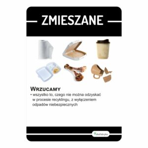 Naklejka do segregacji odpadów ze zdjęciami, edukacyjna EDUZLEPA REAL A4 zmieszane Naklejka do segregacji odpadów ze zdjęciami, edukacyjna EDUZLEPA REAL A4 zmieszane