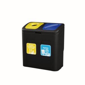 Stacja do segregacji odpadów TUDEKS MINIMAL LARGE 2x50 L - czarna