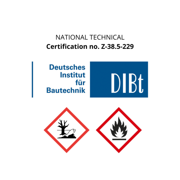 Certyfikat DIBt Z-38.5-229 - woda i ogień