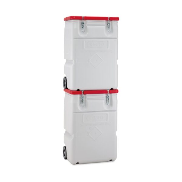 Mobilny pojemnik na materiały niebezpieczne MOBIL-BOX 170 L - czerwony stos