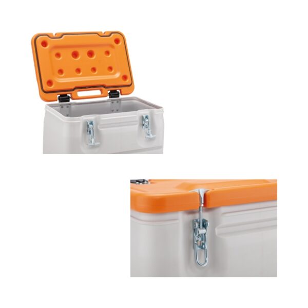 Mobilny pojemnik na materiały niebezpieczne MOBIL-BOX 170 L - pomarańczowy, detale