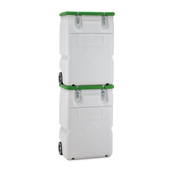Mobilny pojemnik na materiały niebezpieczne MOBIL-BOX 170 L - zielony stos