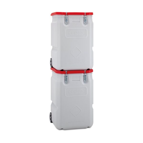 Mobilny pojemnik na materiały niebezpieczne MOBIL-BOX 250 L - czerwony stos
