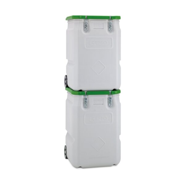 Mobilny pojemnik na materiały niebezpieczne MOBIL-BOX 250 L - zielony stos