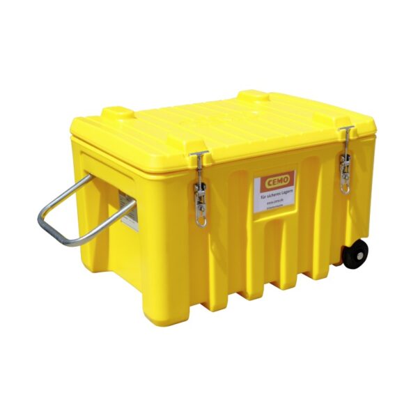 Pojemnik na sorbenty CEMbox TROLLEY 150 L - żółty