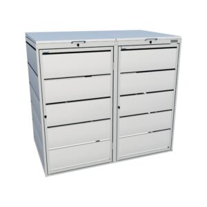 Obudowa na pojemniki komunalne COVER GRAY 2x240 L - RAL 9006