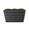 Obudowa na pojemniki komunalne z donicą COVER GRAY AGRO 3x120 L