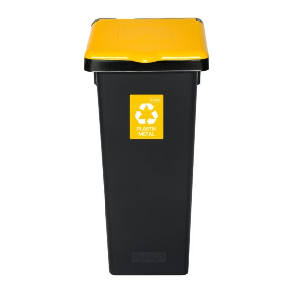 Kosz do segregacji odpadów FLAP BIN BLACK 53 L - ŻÓŁTY