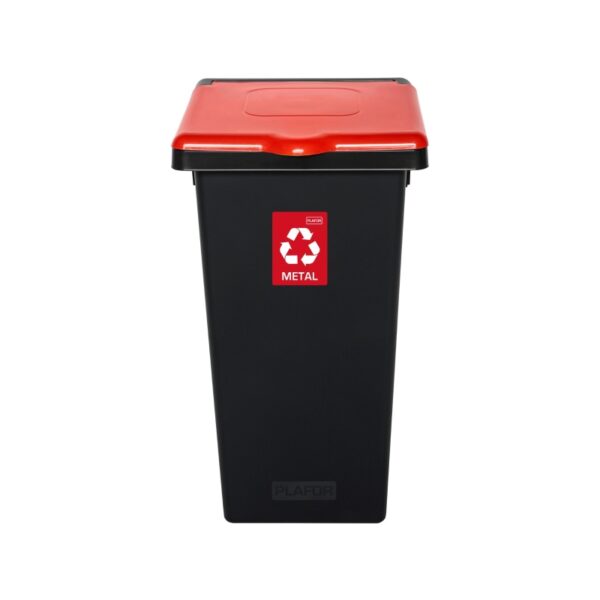 Kosz do segregacji odpadów FLAP BIN BLACK 75 L - CZERWONY