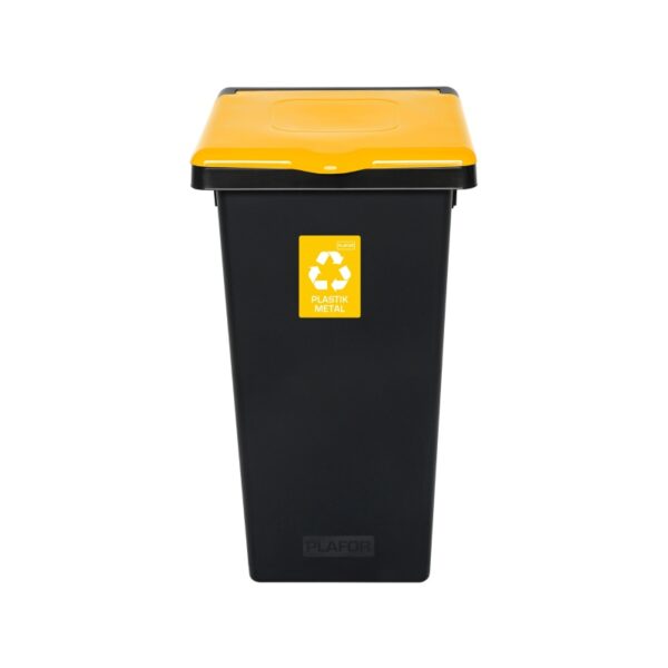 Kosz do segregacji odpadów FLAP BIN BLACK 75 L - ŻÓŁTY